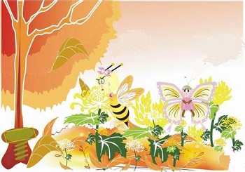小蜜蜂与黄蝴蝶